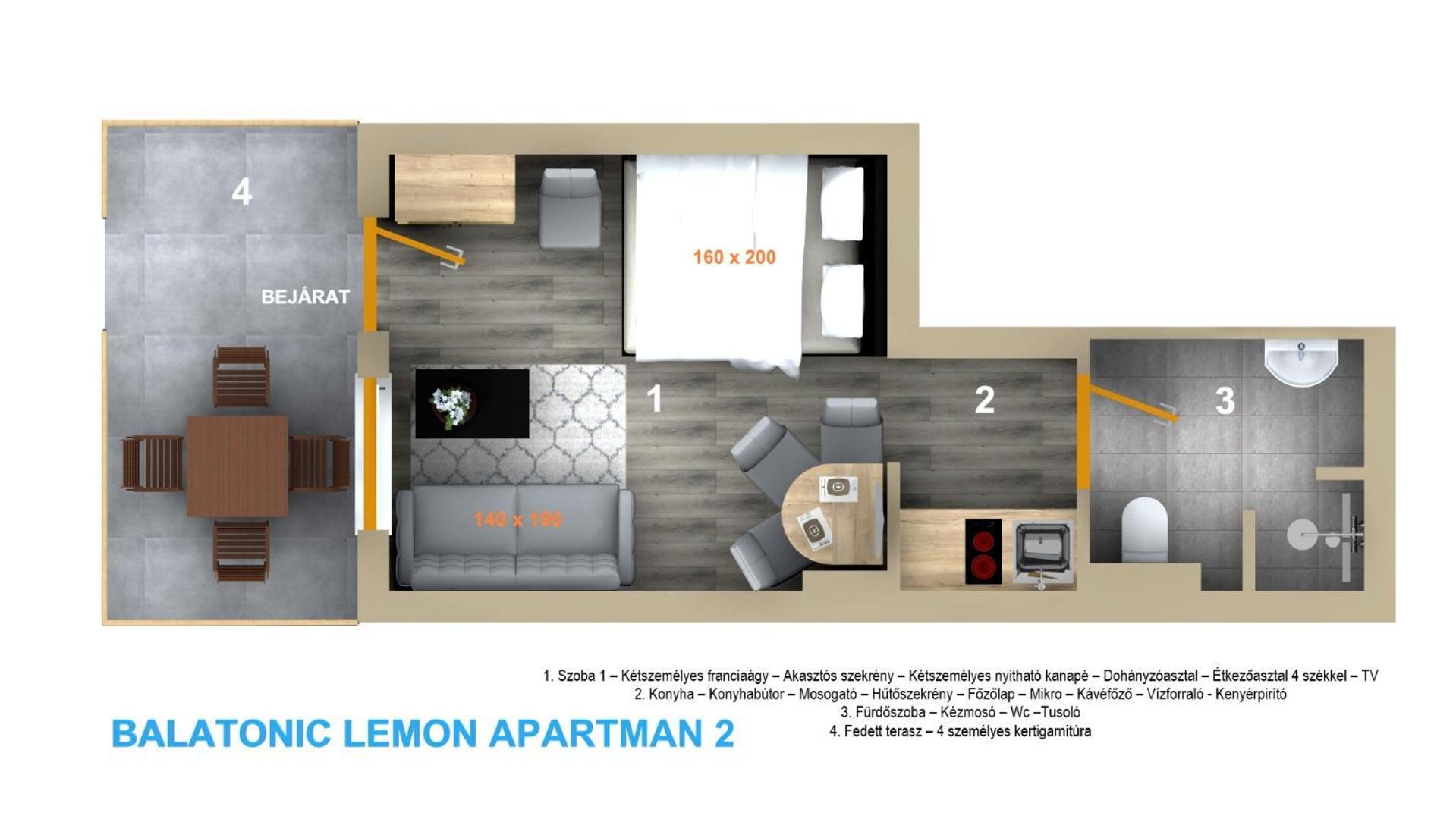Balatonic Lemon Apartmanhaz 希欧福克 客房 照片