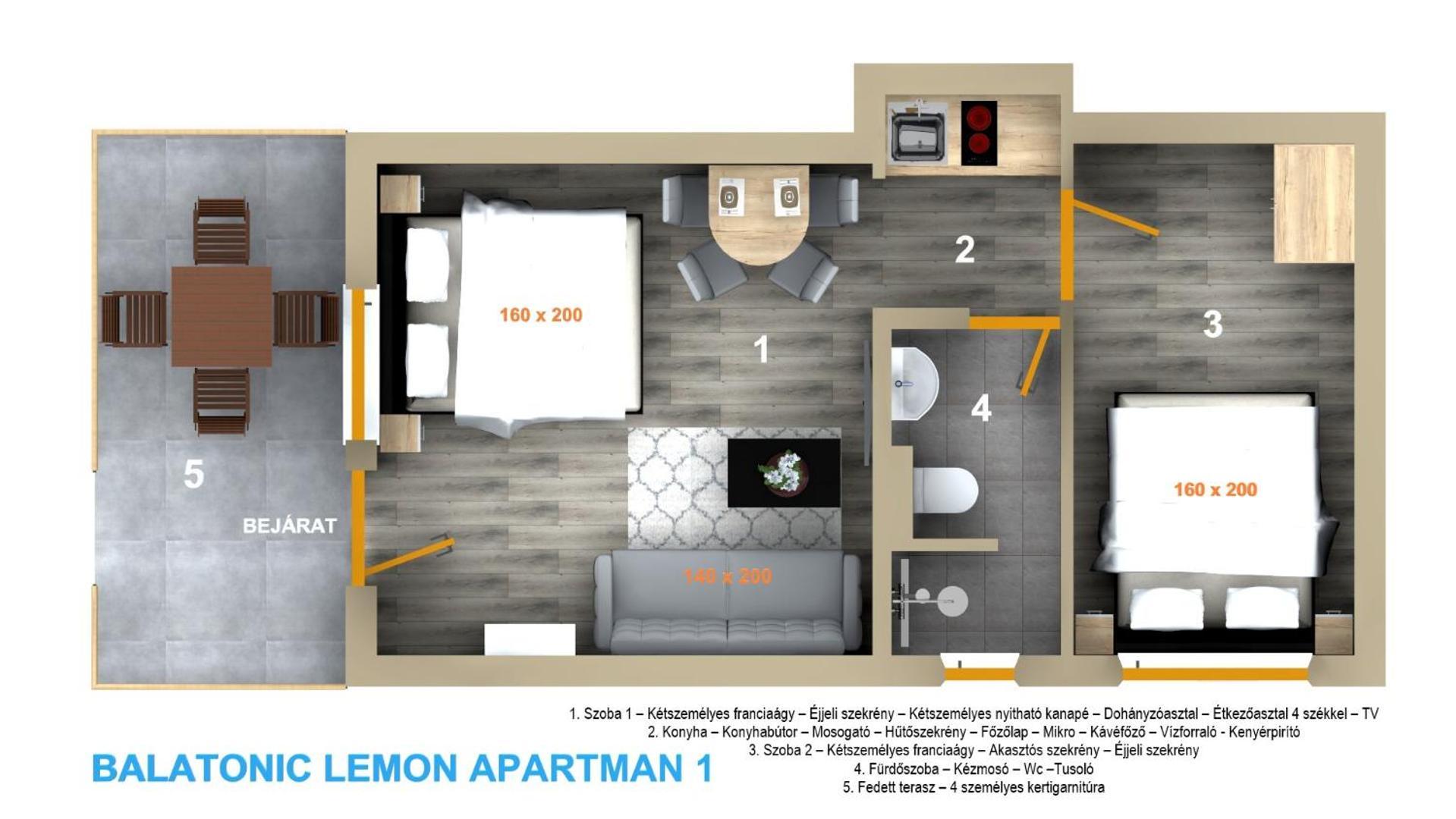 Balatonic Lemon Apartmanhaz 希欧福克 客房 照片